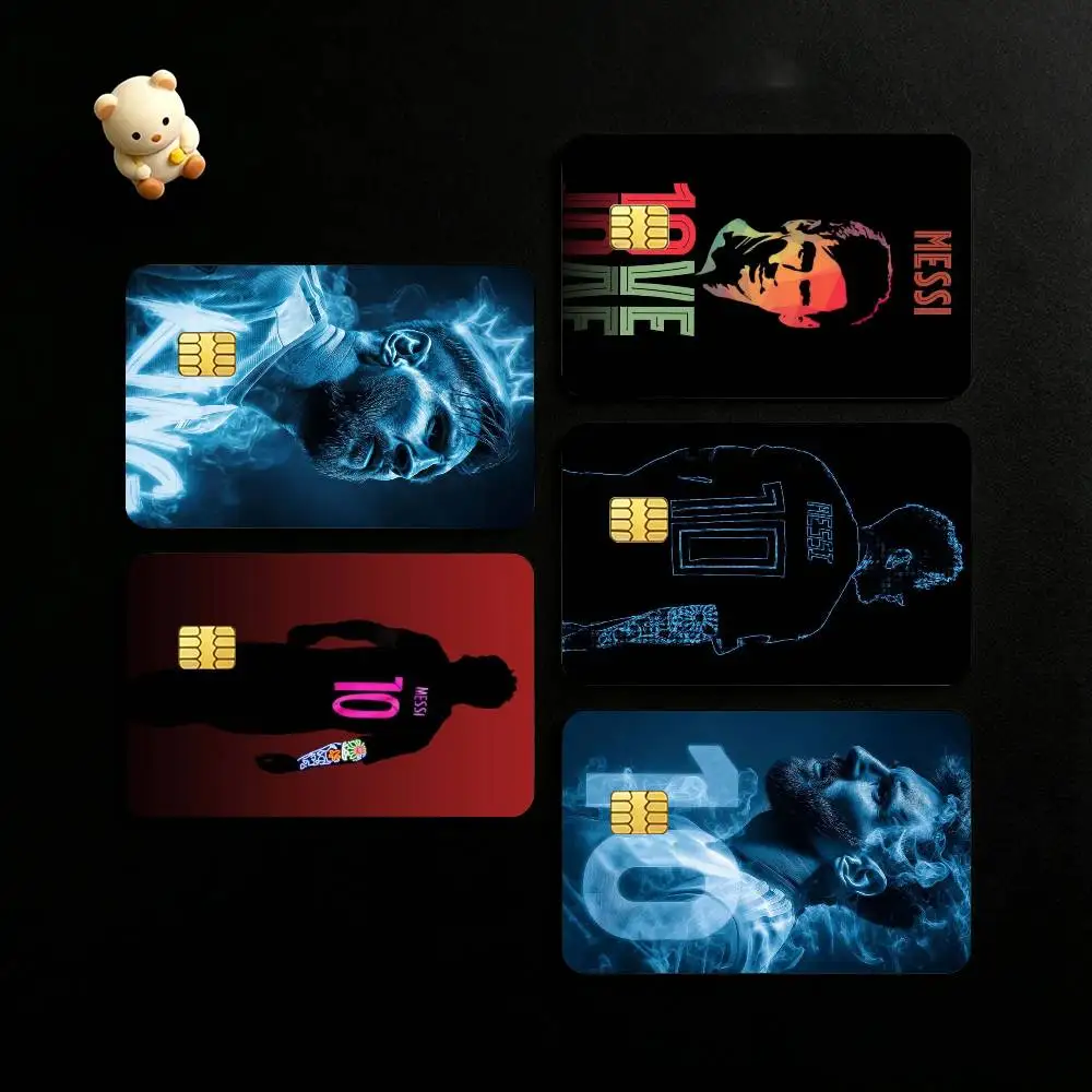Football Star Lionel Messi Credit Card HD Stickers Small Chip Waterproof Sticker Game Card Decal Gift