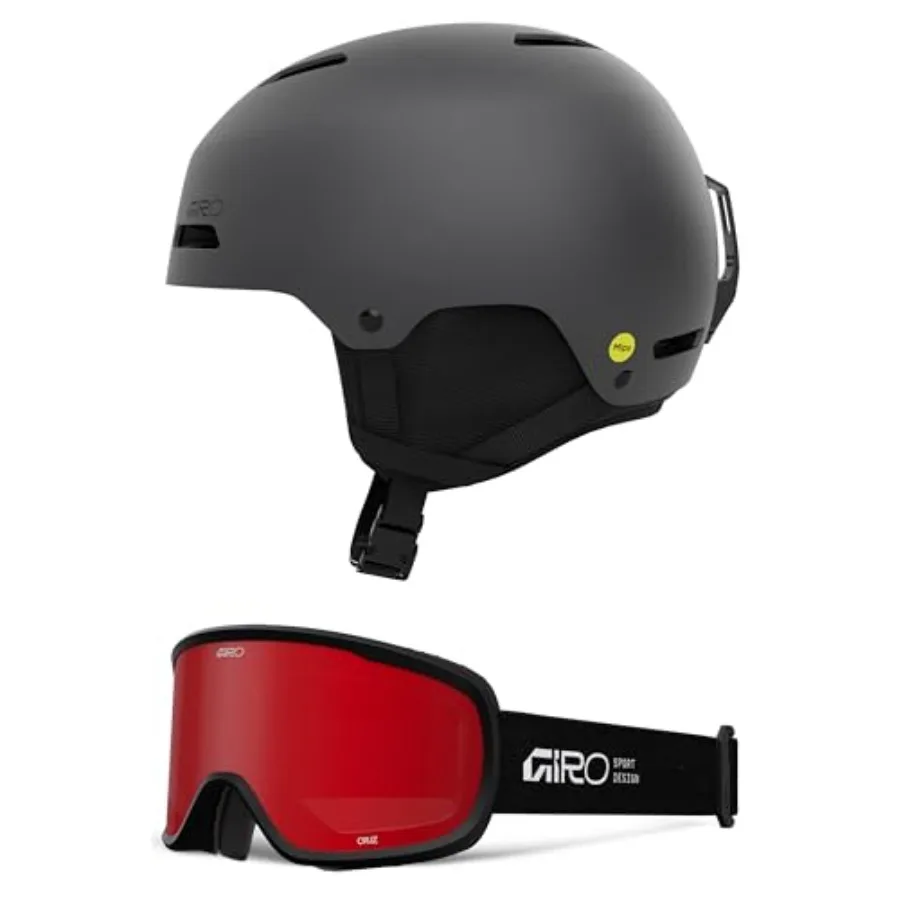 

Ledge MIPS Ski Helmet Snowboard Helmet for Men Women Youth Hardshell Polycarbonate Matte Black Safety Certified Lightweight Imp