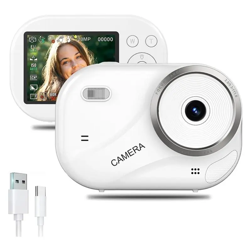 

AS95-Portable Compact Digital Camera For Teens, 16X Zoom, 4K Video Recording, Autofocus Anti-Shake Vlog Camcorder