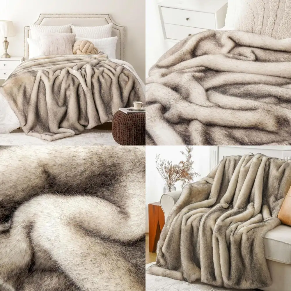 

Cozy Plush Faux Fur Throw Blanket, Soft and Warm for Couch, Sofa, Chair, Bed, 50x60 Inches