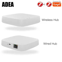 ADEA-Hub de gateway inteligente Tuya ZigBee, ponte doméstica, aplicativo Life, controle remoto sem fio, funciona com Alexa, Google Home