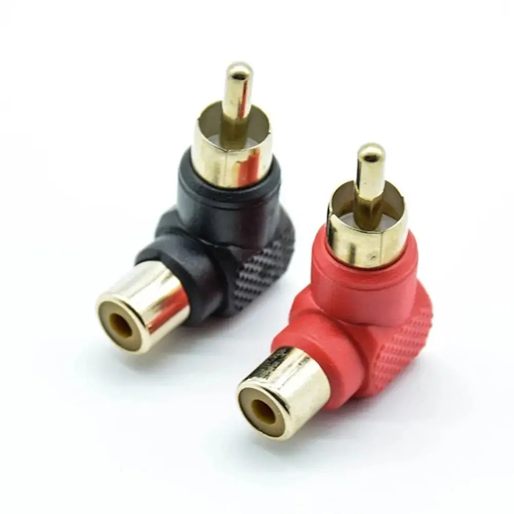 90 Degree RCA Right Angle Connector Lotus RCA Right Angle Elbow L-shaped 90 Degree Audio Plug High-quality M/F