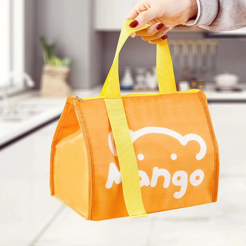 Tragbare Thermo-Lunchbox-Taschen für Damen und Kinder, zur Aufbewahrung von Lebensmitteln, Handtaschen, Reise-Picknick-Beutel, isolierte Kühlbox, Bento-Tasche – Detail 7