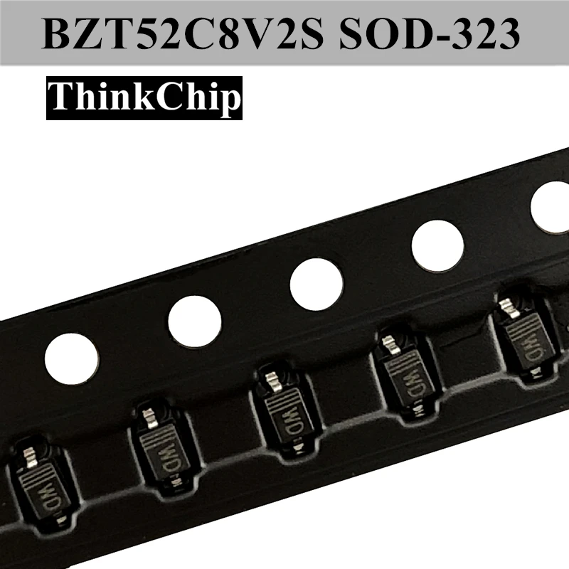 (100 قطعة) BZT52C8V2S SOD-323 SMD 0805 صمام ثنائي مثبت الجهد 8.2 فولت (وضع علامة WD)