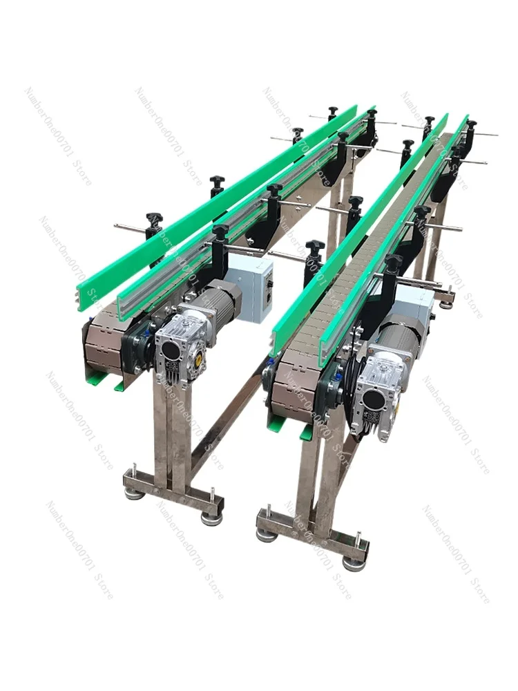 Stainless Steel Plastic Flat Top Chain Plate Conveyor Food Grade Small Filling Flexible Chain Production Line Conveyor Belt