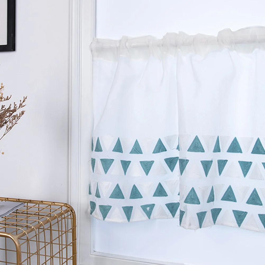 أنيقة نصف الستار نافذة ستارة قصيرة 100x50 سنتيمتر ضوء حجب ستائر التعتيم رومانسية ديكور المنزل لغرفة المعيشة غرفة نوم #2