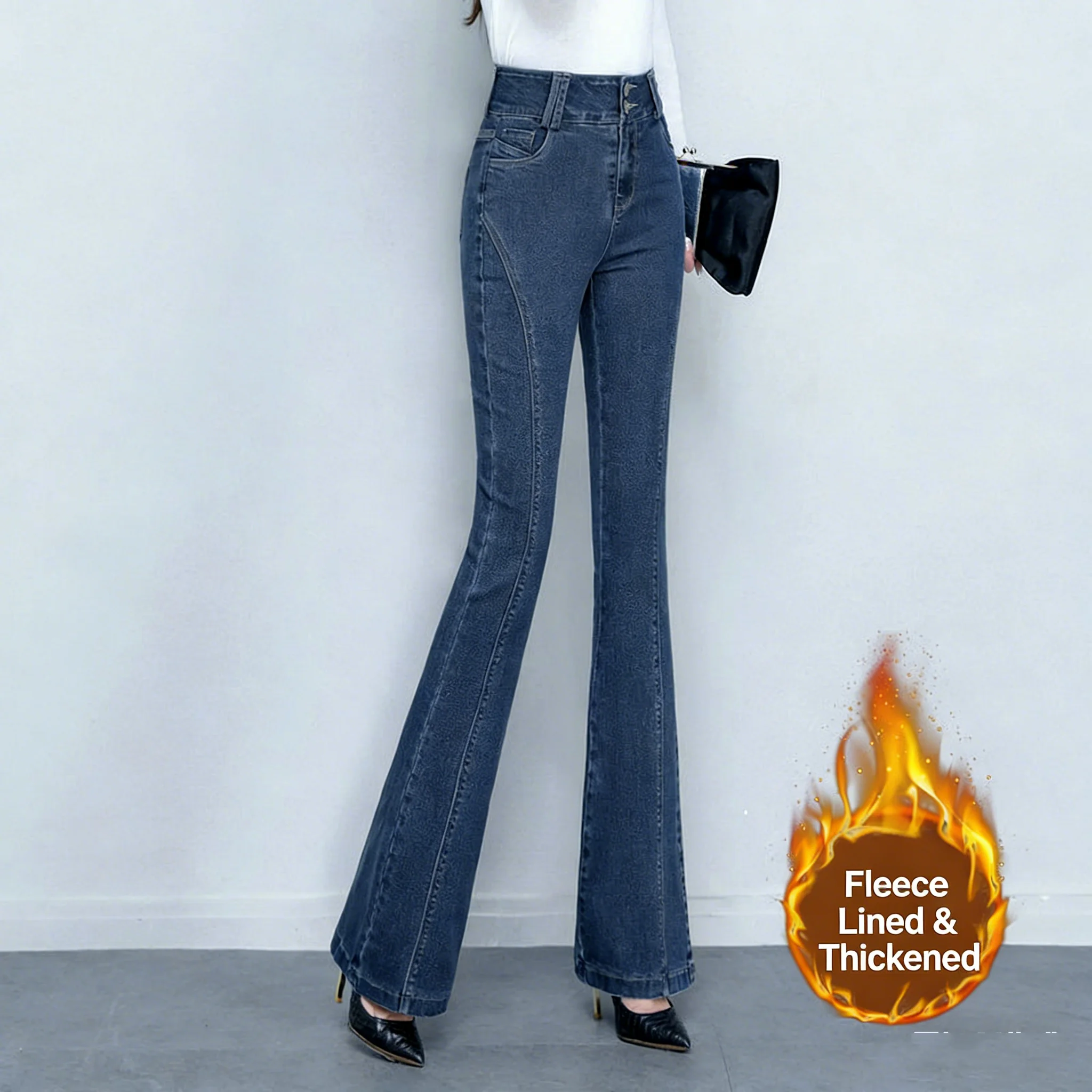 

Свободные широкие джинсовые джинсы, женская мода, весна-осень, новый стиль, узкие прямые длинные брюки, модные драпированные брюки длиной до пола