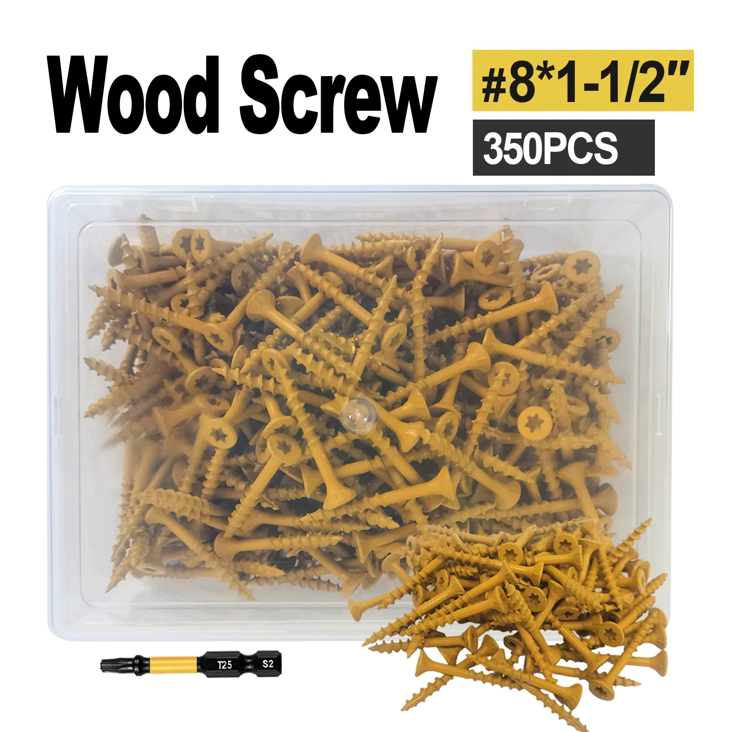 

Винты для палубы VKKM 1-1/2 дюйма, шурупы по дереву # 8 x 1-1/2 дюйма, 350 шт., устойчивое к ржавчине покрытие, винты T25, звездочка T25 в комплекте, коричневый