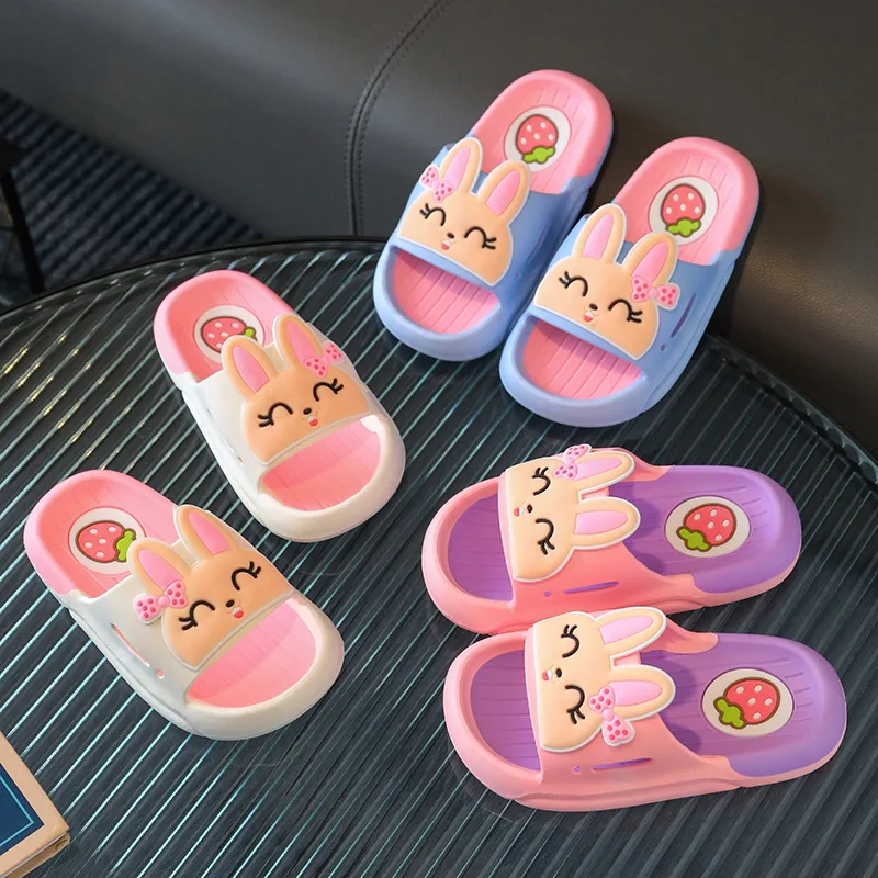 

New Child Shoes Summer Slippers Boy Girl soft Bottom Sandals Cute Cartoon Slippers Kid Baby Indoor Shower non-slip Sandal shoes