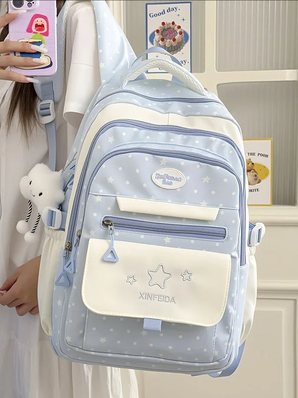 High Capacity Good Looking Japanese Style High School Backpack Women's College Student Simple Match Computer Backpack
