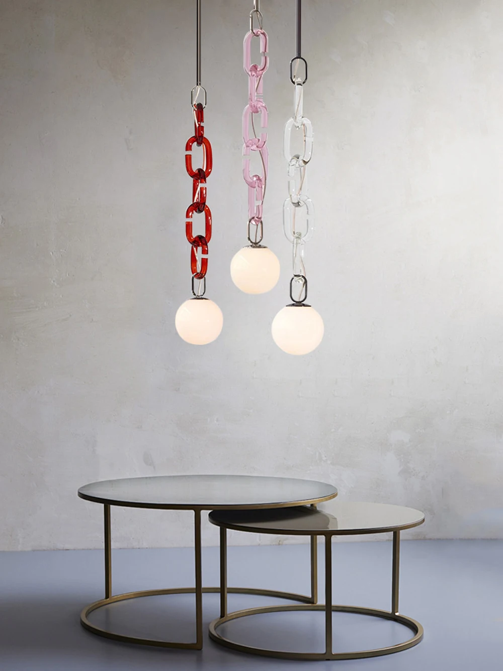 Glass Chain Series Mirror Light Chandelier