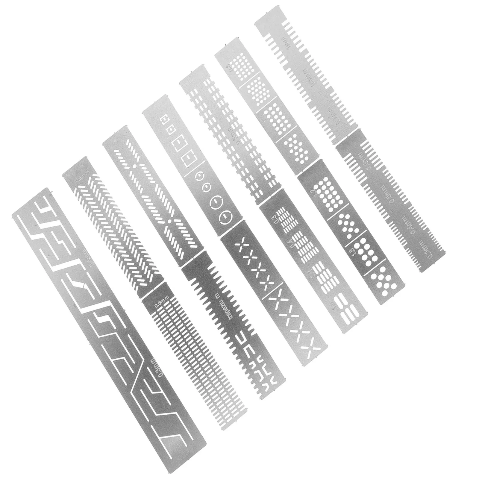1Set Stainless Steel Carving Auxiliary Ruler Durable Creative DIY Craft Action Figure Renovation Scribe Line Ruler Practical