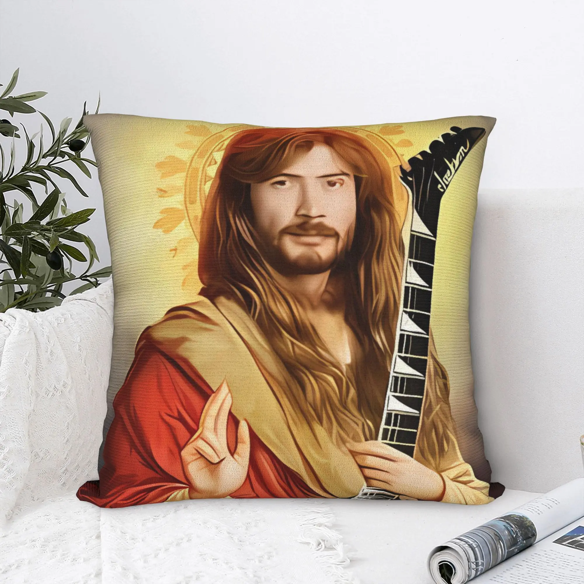 Pillow Cover Megadeths Band Saint Mustaine Cute Funny Pillow Case For Living Room Bed Chair Pillowcases