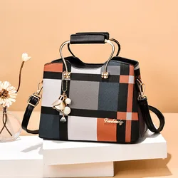 Luxury Design Messenger Bags Women PU Leather Purse and Handbags for Women Vintage Plaid Ladies Travel Crossbody Shoulder Bag