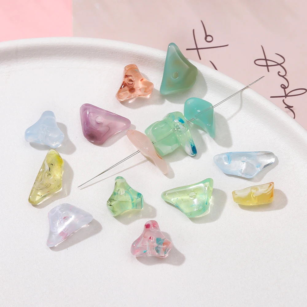 10Pcs 7-22mm New Imitation Stone Acrylic Beads Loose Spacer Beads Pattern for Jewelry Making Diy Handmade Bracelets Accessories