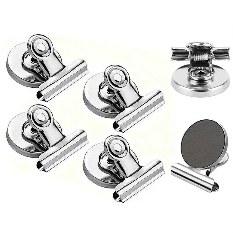 4/8pcs Heavy-Duty Strong Hold Magnetic Fridge Clips - Space-Saving Refrigerator Magnets for Home, Office, Decor