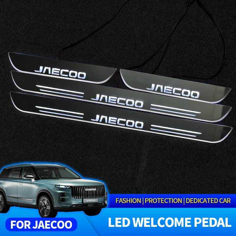 

Накладка на педаль, светодиодный автомобильный светильник, накладка на порог, динамический стример, приветственная лампа для Chery Jaecoo J7 J8 2023 2024 2025