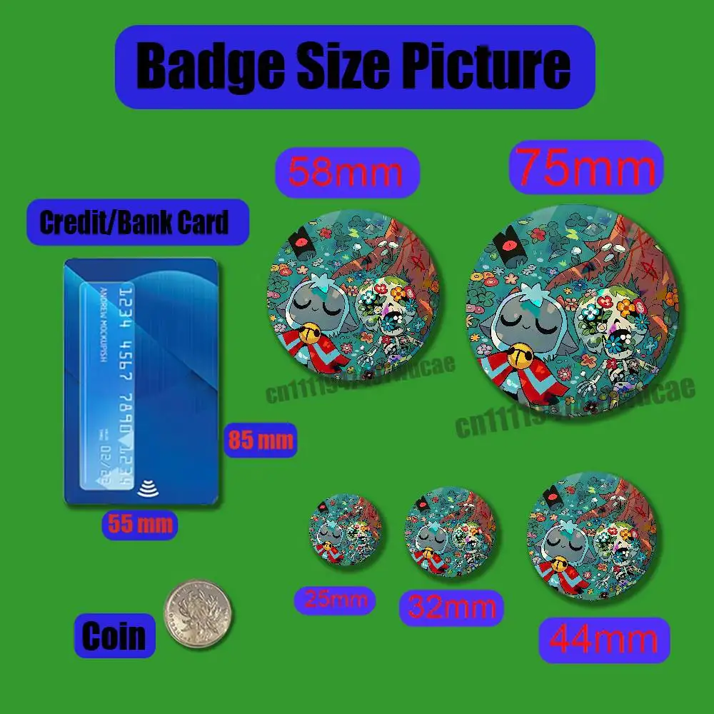 For Game Cult Of The Lamb Badge Case DIY Pin Insignia Emblem Round Gift Cosplay Laser Film Cover