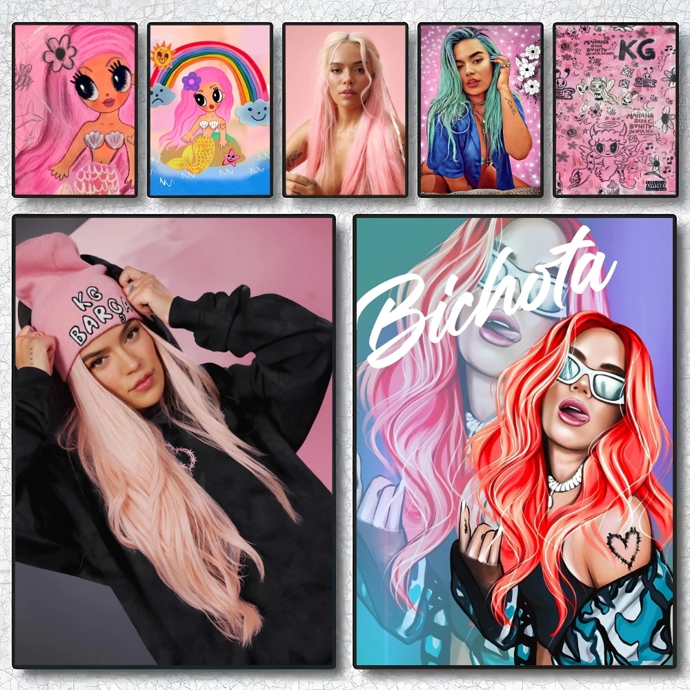 

K-Karol G Poster Self-Adhesive Removable Poster - Perfect for Renters, Home & Dorm Room Aesthetic Decor