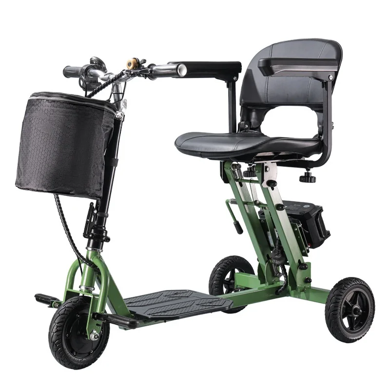 

Lightweight 3 Wheels Electric Scooter Foldable For Elderly With Basket 350W Electric Tricycle For Adults Woman Lithium Battery