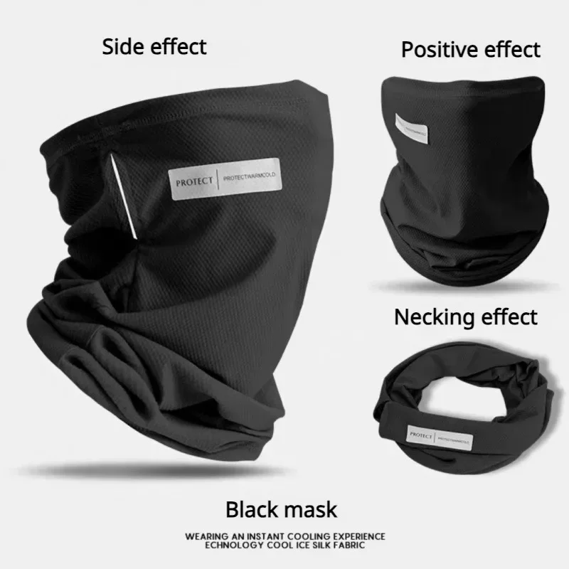 Summer Outdoor Ice Silk Face Cover Quick-drying Fishing Cycling Motorcycle Breathable Bandana Mask UV Protection Scarf