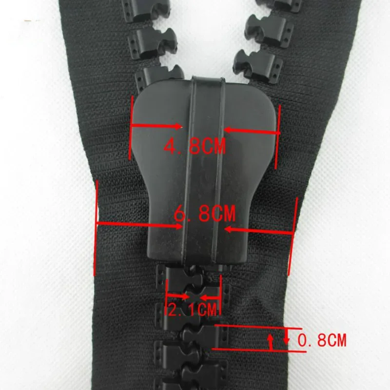 2m/Lot 30# Oversize Continuous Zipper Chain Tape  Engineer Machinery Outdoor Tent Sofa Sleeping Bag Bedding Car Cover Accessory