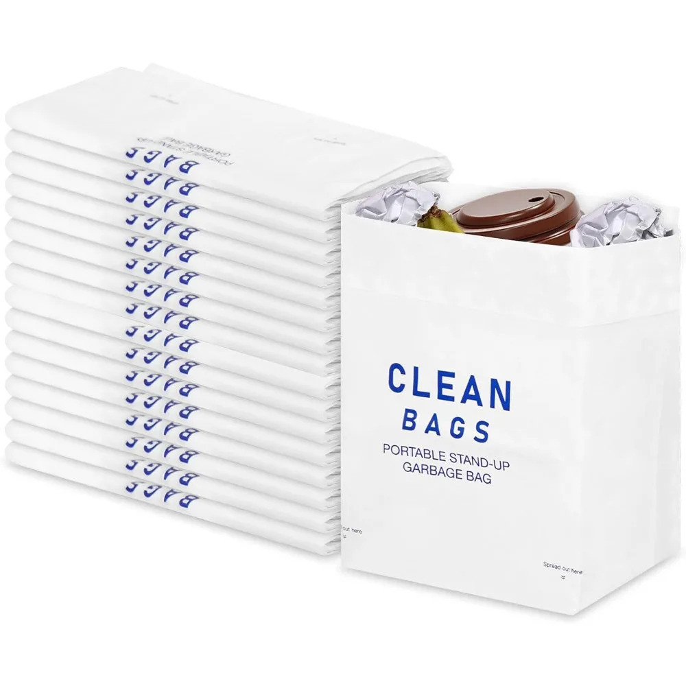

Disposable Car Trash Bags Self Adhesive 240 Pack Standable Open Top for Vehicle Home Office Travel