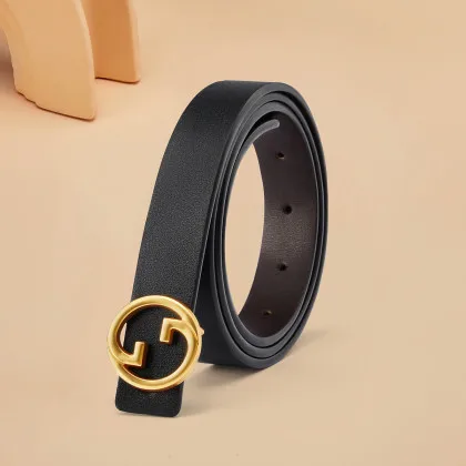 

Trendy 2024! Women's Leather Belt. No Interlayer. Chic and Versatile for Casual. Jeans and Suit Pants Decor. Korean Waist Belt