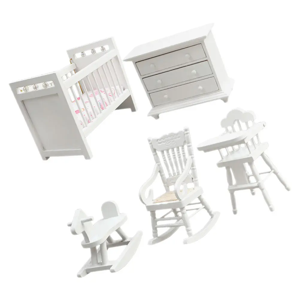 

1Set Miniature Furniture Set Colorful Elegant Adorn Dollhouse Scene Layout Decoration Supplies Dollhouse Mini Furniture