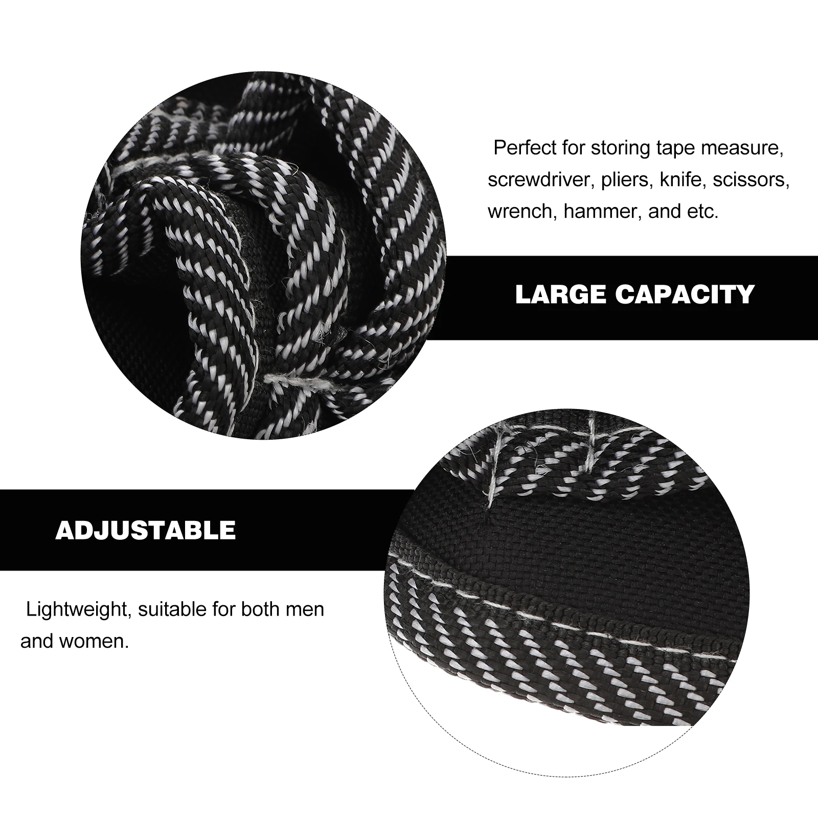 

Multi Functional Waist Bag Lightweight Tool Pouch Electrician Repair Belt Hammer Scissors Wrench Storage Fanny Pack Men Women