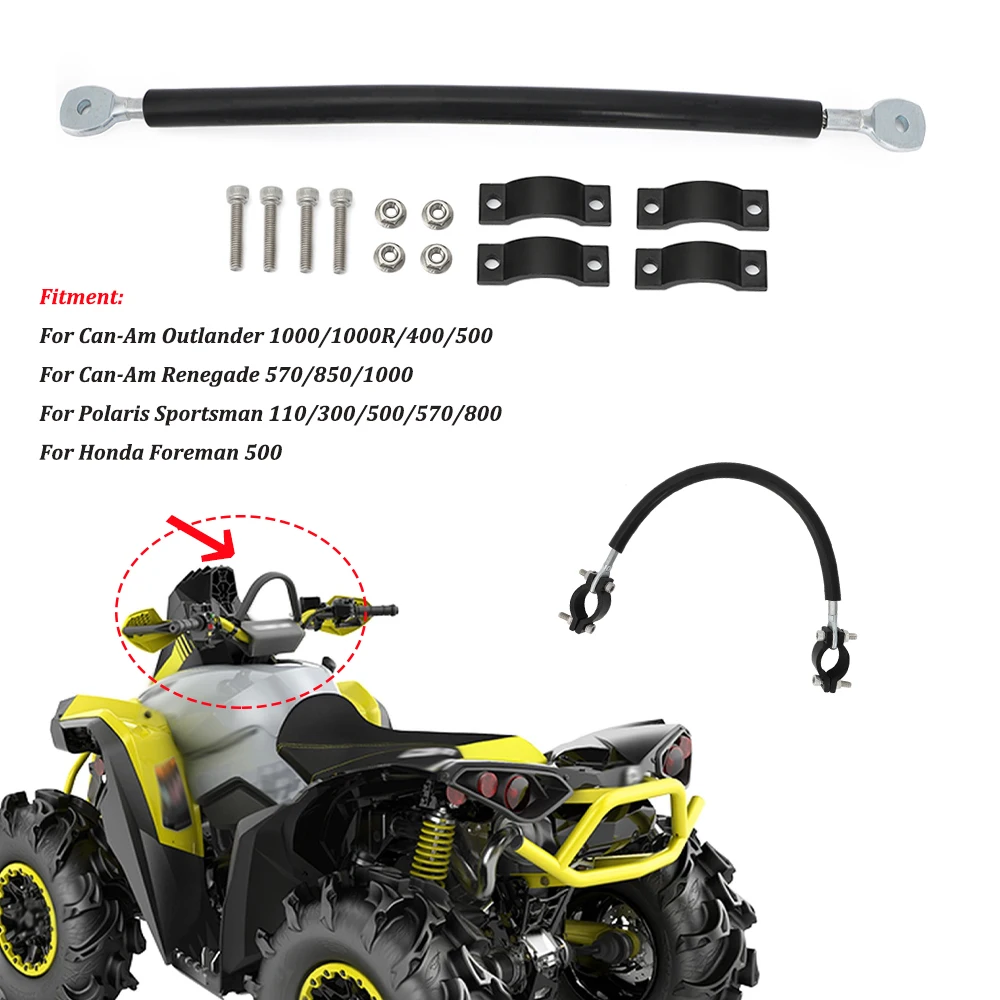 Un conjunto de puntos de agarre para niños y pasajeros, protector de manija con correa de barro ATV UTV para Can-Am Outlander 1000/1000R/400/500 Renegade Polaris