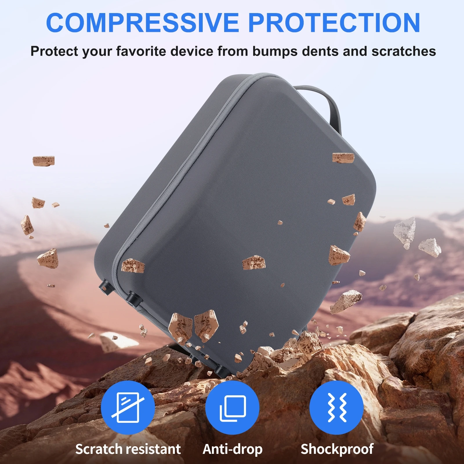 

For PS5 VR2 multi-function portable portable storage bag can store PSVR2 glasses+handle shockproof compression storage bag