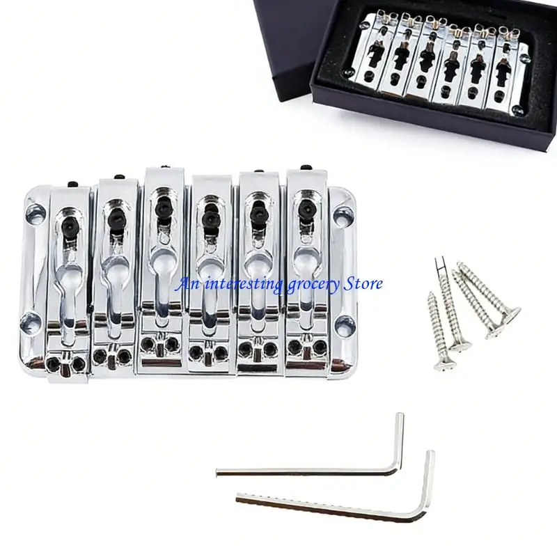 

652D Zinc Alloy Guitar Fixed Bridge Separated Saddles 6 String Guitar Bridge