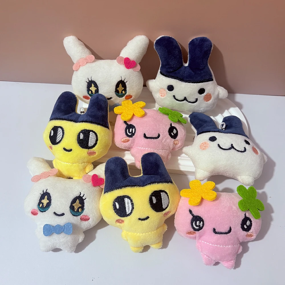4pcs Cute Mametchi Memetchi Kuchipatchi Plush Brooches Cartoon Takuma Song Doll Stuffed Plush Keychain Backpack Pendant Cosplay