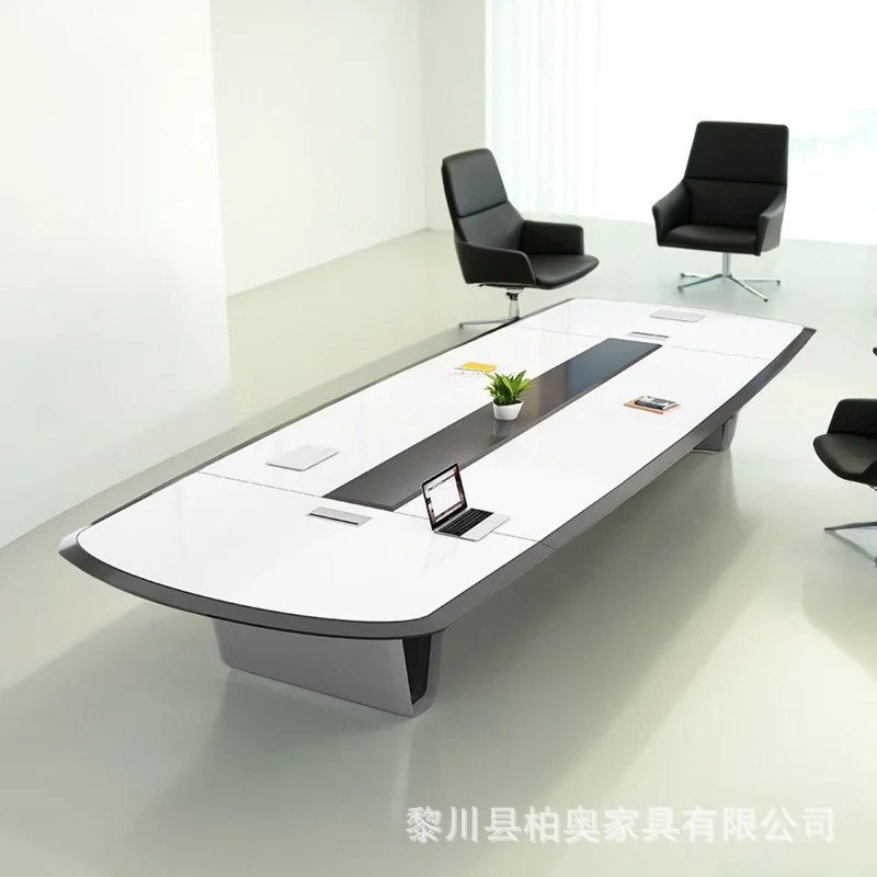 Painted conference table Simple modern negotiation Light luxury office furniture Large conference table