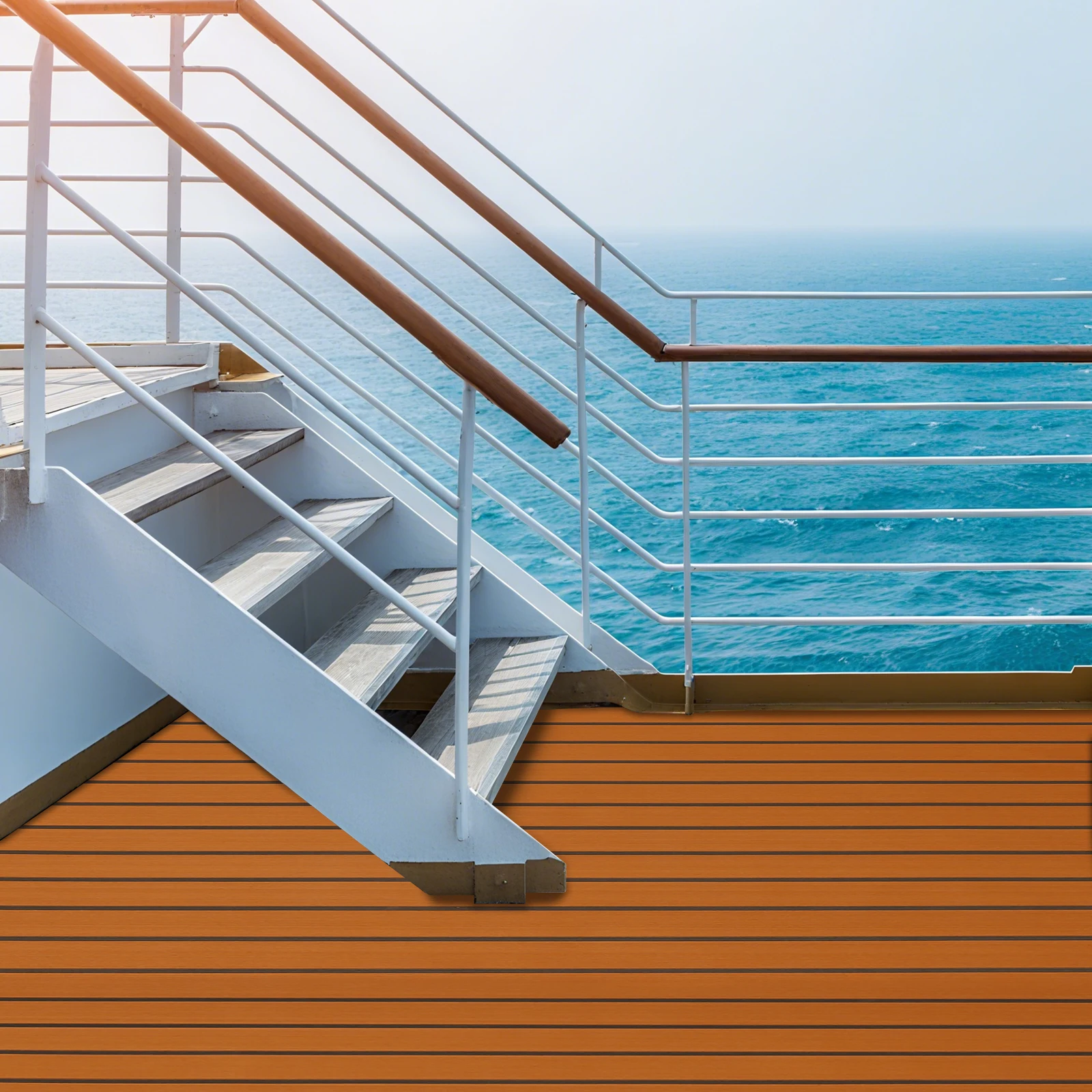 Estera de suelo marino de espuma EVA, autoadhesiva, impermeable, antideslizante, 106.0 x 35.0 in, 6mm de espesor, para cubierta marina, RV, yate