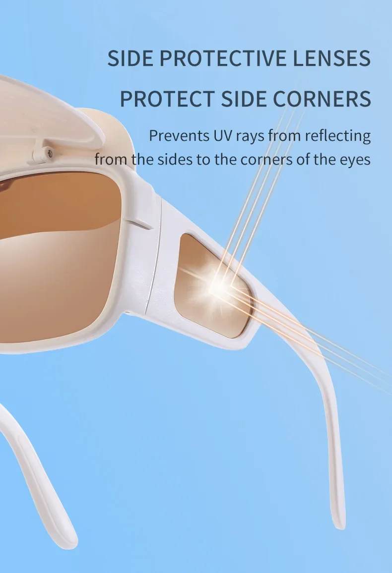 Hochklappbare polarisierte Sonnenbrille, multifunktionale Sonnenschutz-Sonnenbrille, Outdoor-Camping-/Angelbrille für Damen und Herren – Detail 6