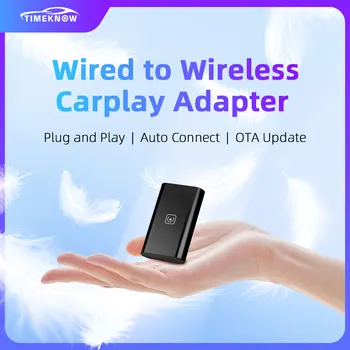 TIMEKNOW Wired Wireless CarPlay Adapter Car Play Ai Box for Skoda VW Benz Chery Chevrolet Iphone USB Dongle Plug and Play