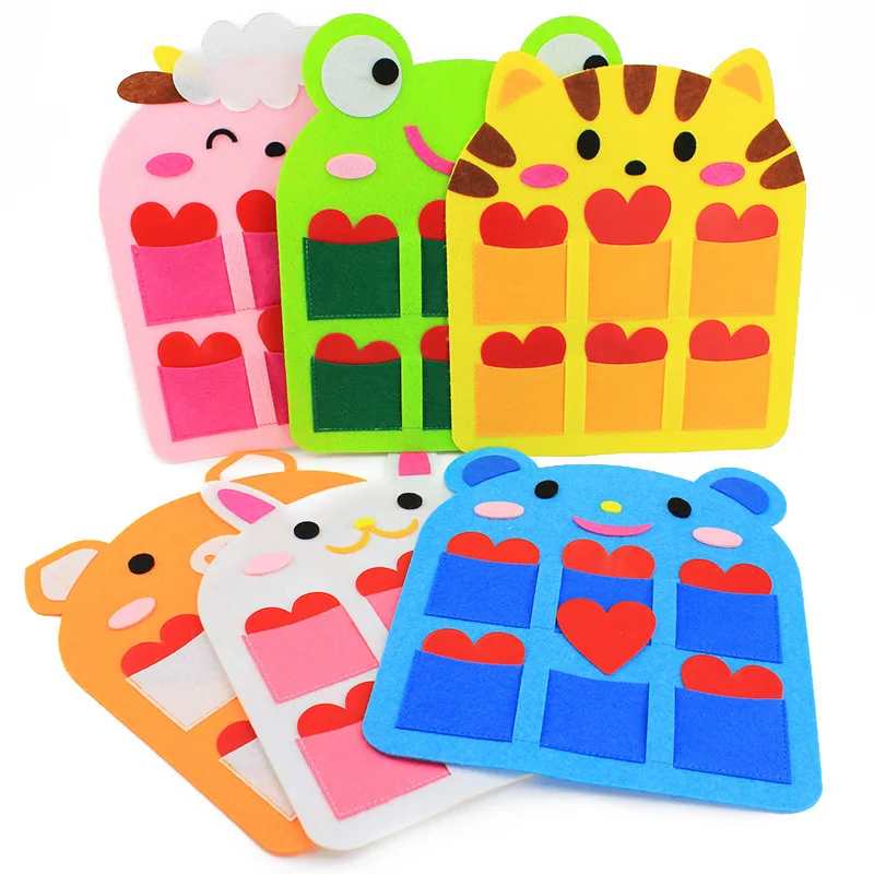 

1pcs DIY Felt Cloth Kindergarten Woven Fabric Into The Area Card Morning Bag Montessori Educational Toy 2023 New