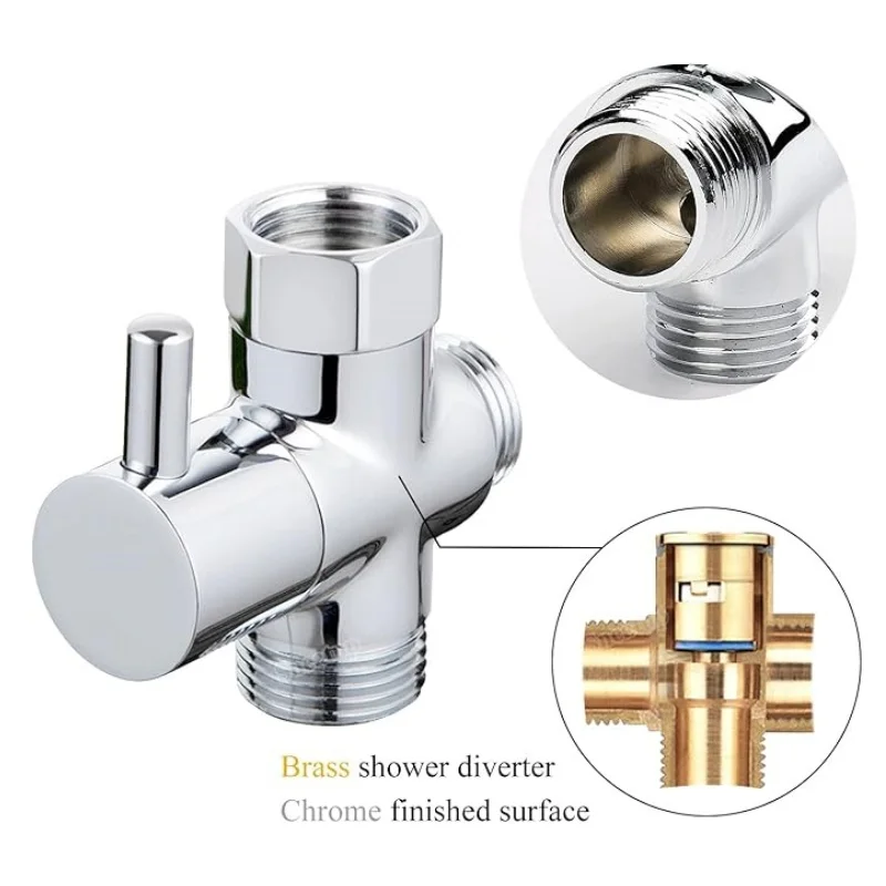 T-Adapter Brass/ABS 3 Ways Valve Sink Accessories For Diverter Bath Toilet Bidet Sprayer Shower Head Converter Kitchen Equipment