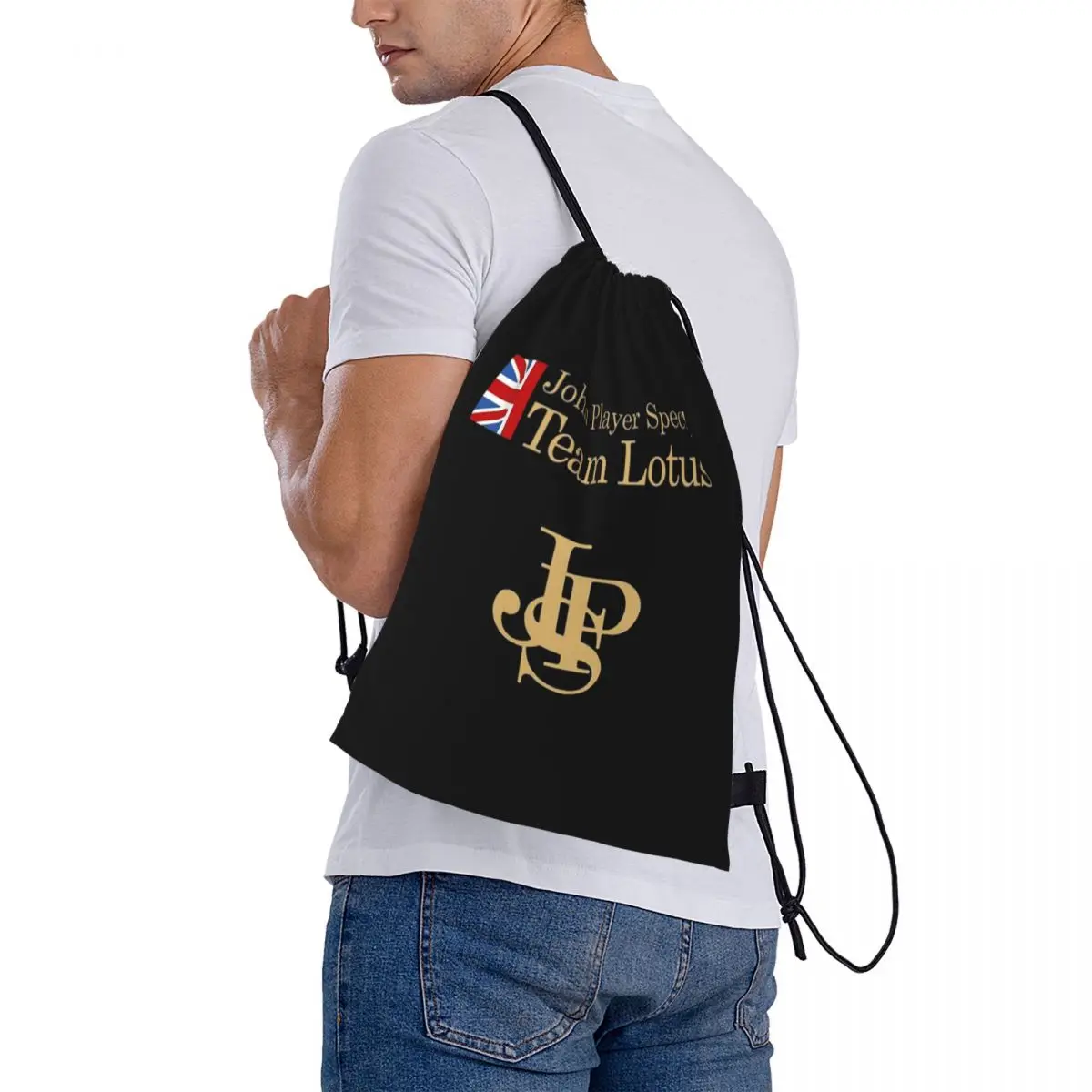 

JPS John Player Special Team Backpacks Portable Drawstring Bags Sports Bag Book Bags for Man Woman Students