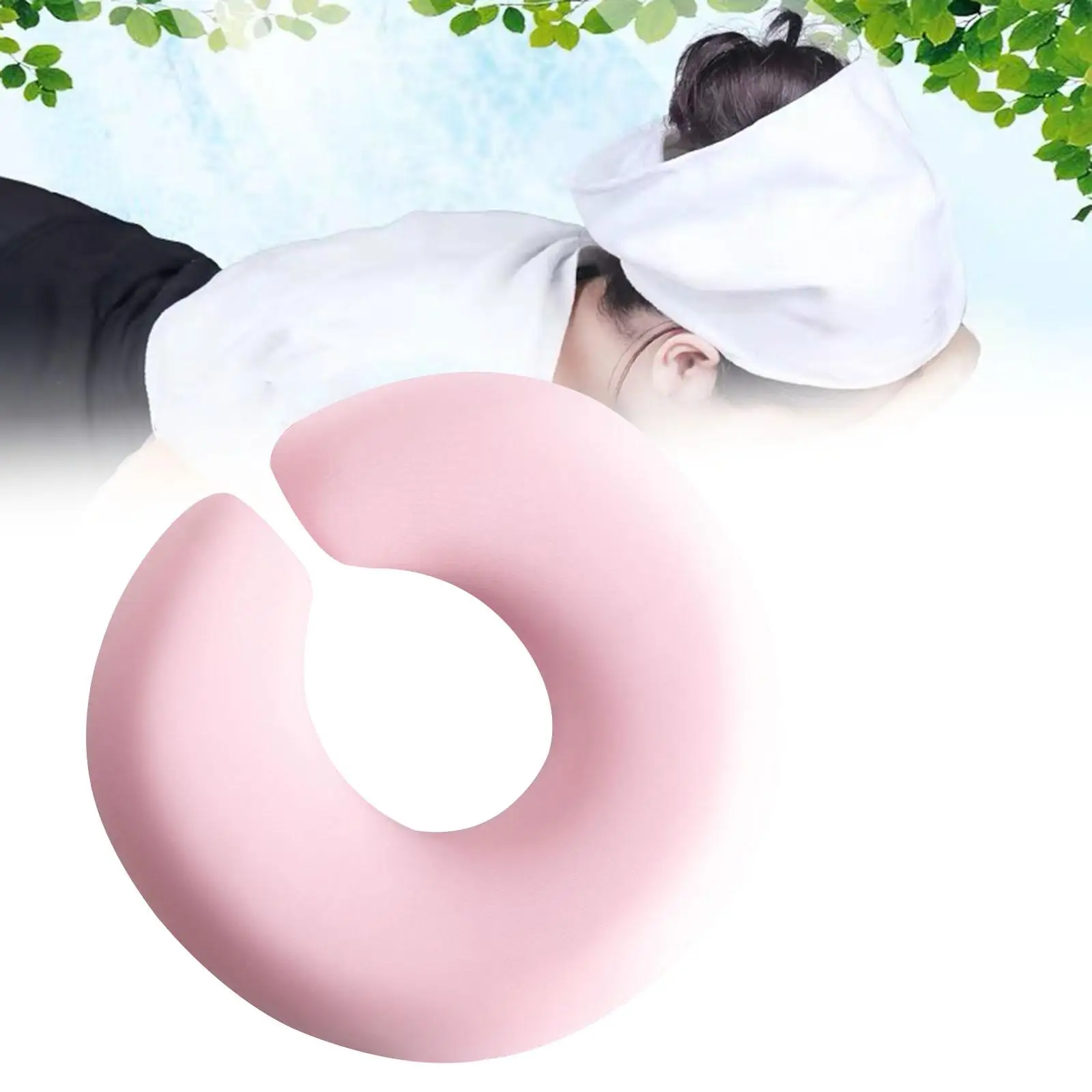 

Face Down Pillow Face Breathe Universal Skin Friendly Headrest Salon Massage Pillow for Travel Plane Salon Mom