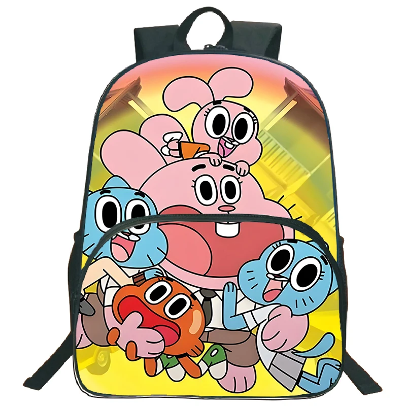 The Amazing World of Gumball Backpack for Boys Girls Large Capacity School Bag Cartoon Travel Bookbag Children Rucksack Miochila