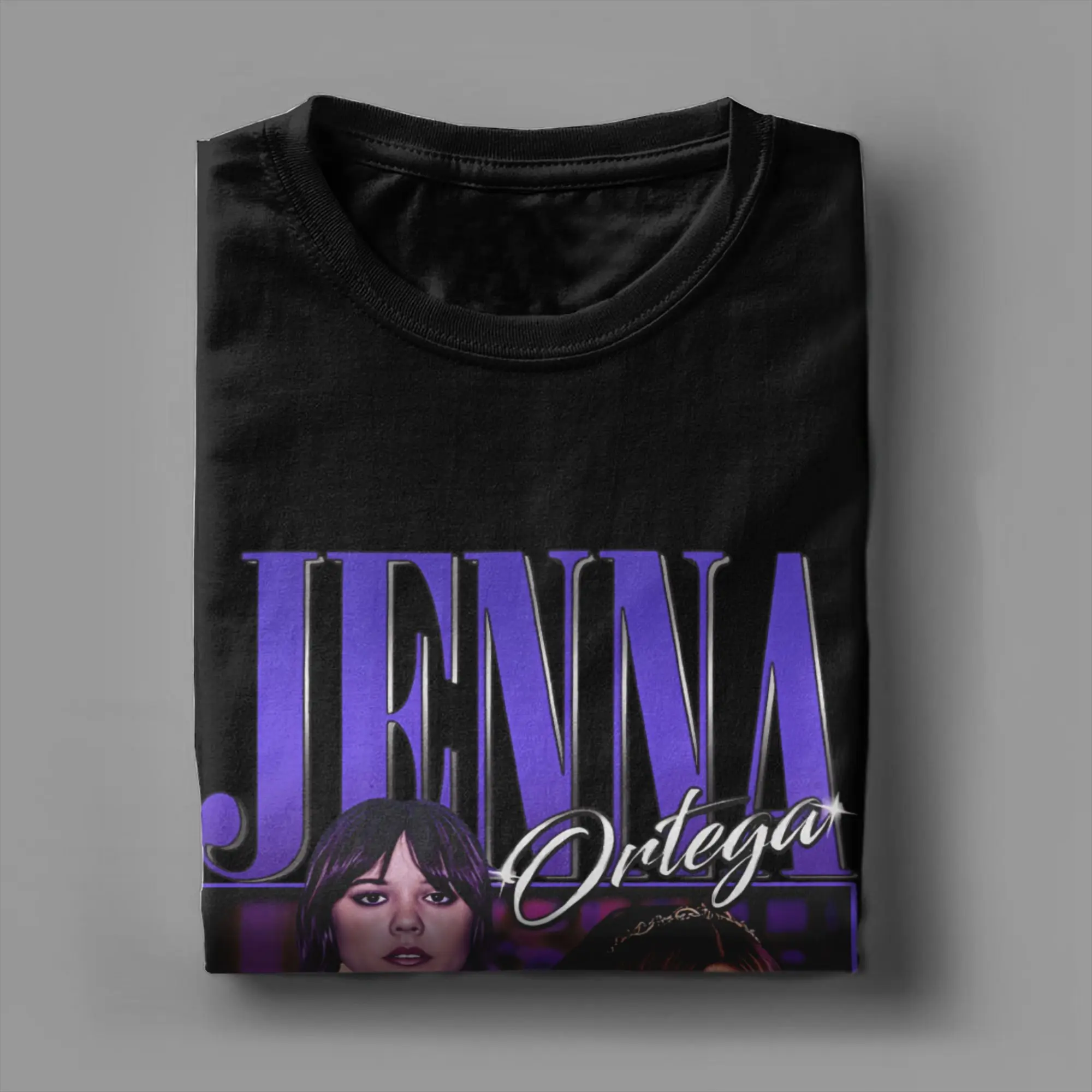 جينا أورتيجا القطن تي شيرت للذكور الصيف الممثلة Y2K متعة تي شيرت س الرقبة الهيب هوب تي شيرت المتضخم نمط الملابس