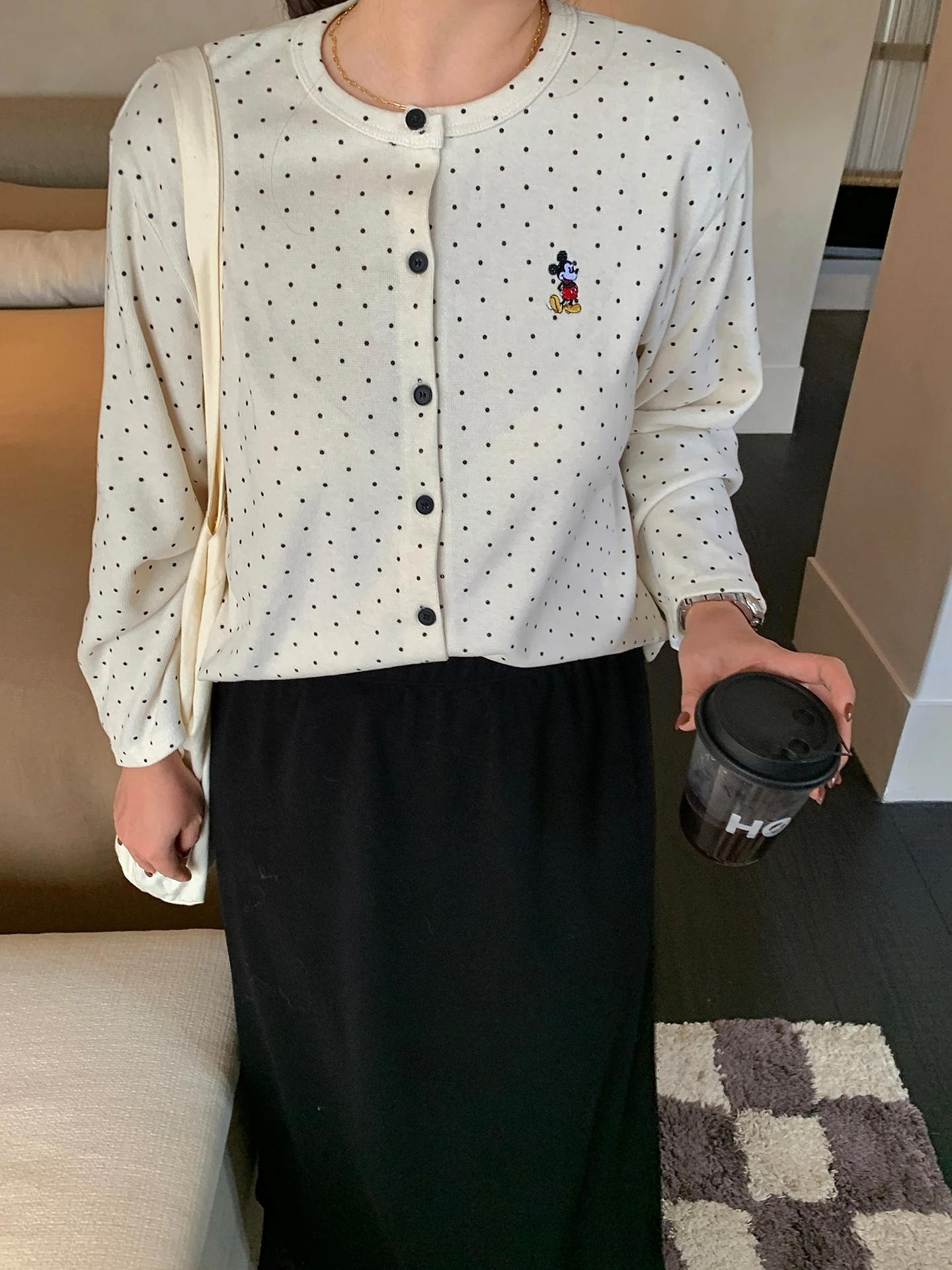 

Женская шифоновая рубашка Linda Laughing больших размеров в горошек, свободного кроя, в корейском стиле, с эффектом похудения, с длинным рукавом и круглым вырезом