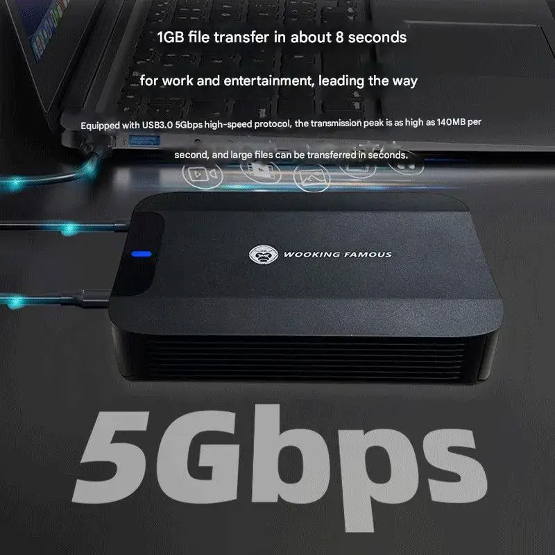 16TB 20TB External Hard Drive USB 3.0 Type-C HDD, Large Capacity Metal Case Desktop HDD for PC Laptop Android TV Phone Tablet Da