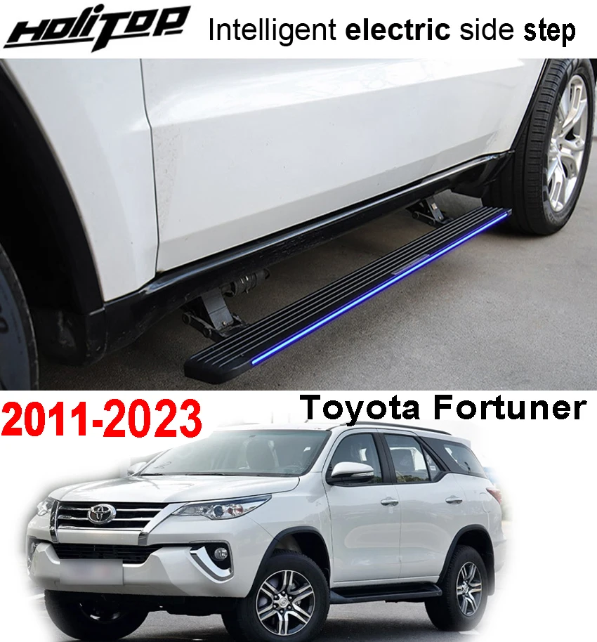 Pedali laterali per pedali laterali per pedana elettrica automatica per Toyota Fortuner 2011-2023, abilità scalabili intelligenti, può caricare 300 kg