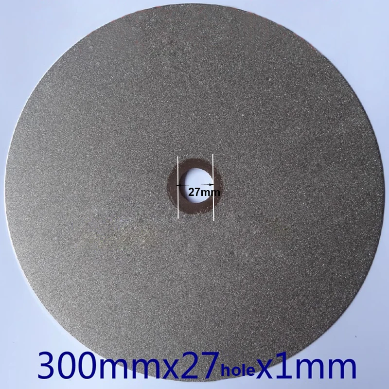 300mm 12Inch 27 Hole Electroplated Diamond Grinding Disc Gemstone Ceramic Tungsten Steel Grinding Wheel