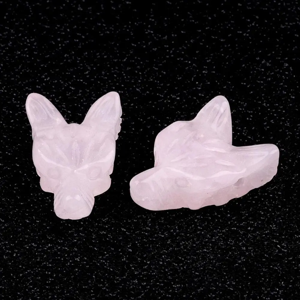 Handmade Diy Beads Wolf Head Stone Ornament Miniature Landscape Sculpture Texture Decorative Beads Polished Design Diy Bracelets