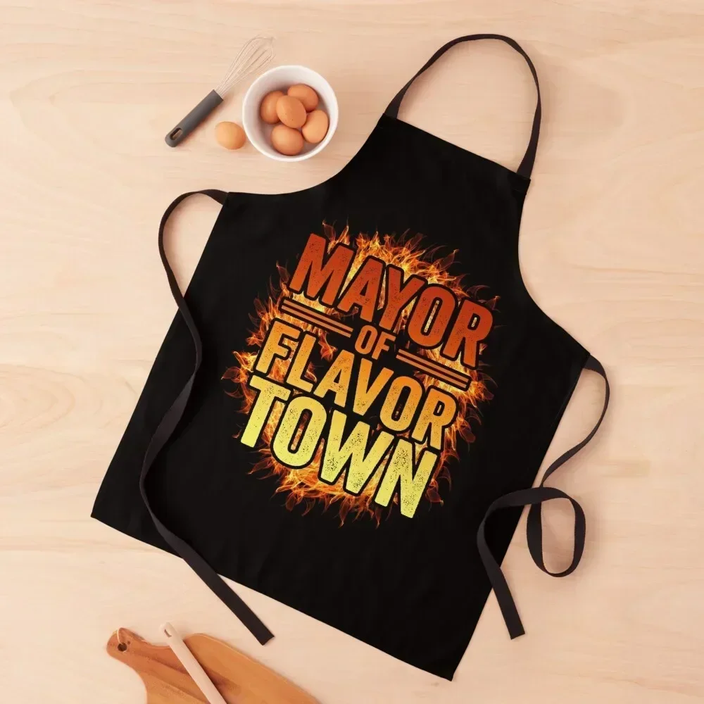 

Mayor Of Flavor Town Apron For Men carpenter Utensils For Kitchen For Home Accessories Apron